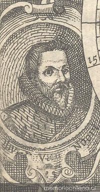 Grabado de Oliver Van Noort, estuvo a cargo de la segunda expedición de holandeses que pasó por Chile, 1598-1601.