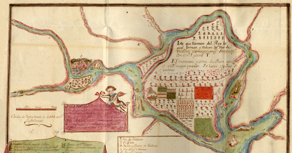 Plano del puerto de Valdivia, elevado geométricamente en la América Meridional ...