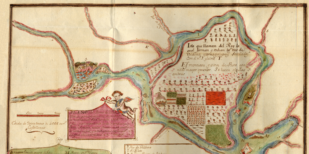 Plano del puerto de Valdivia, elevado geométricamente en la América Meridional ...