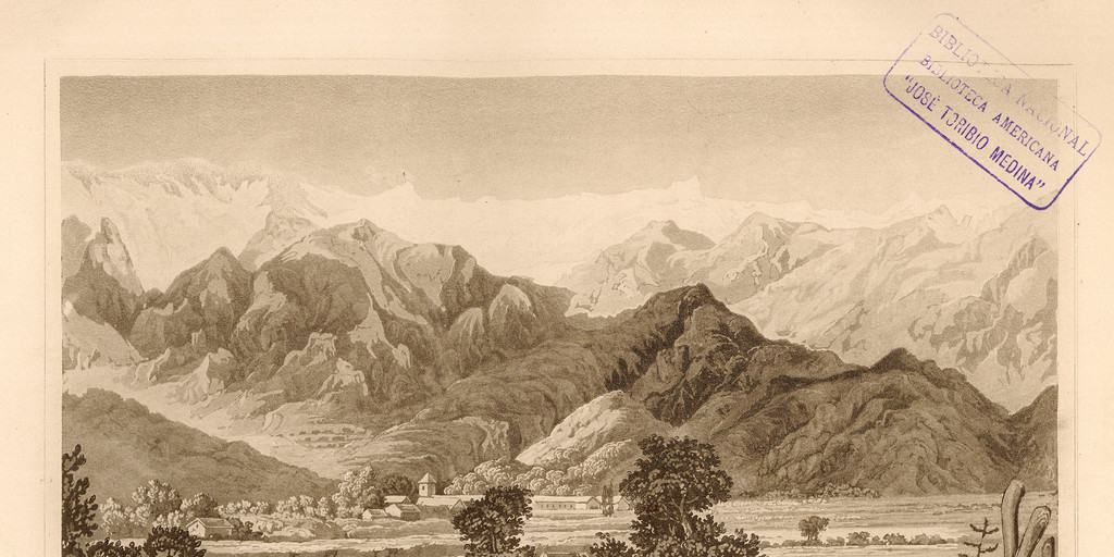 View from L' Angostura de Paine, 1822