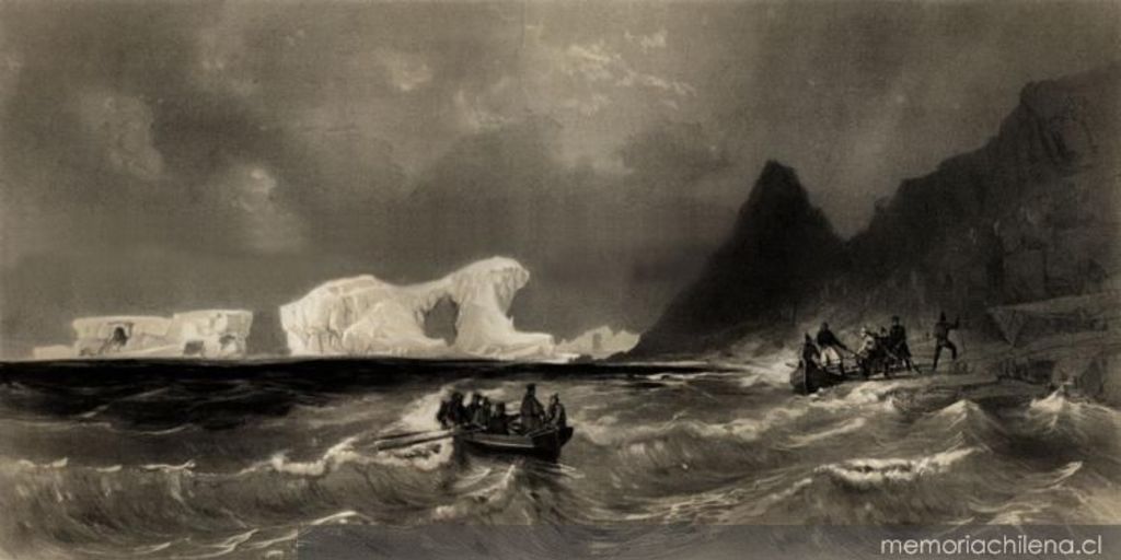 Debarquement sur les Iles Powell, le 20 fevrier 1838