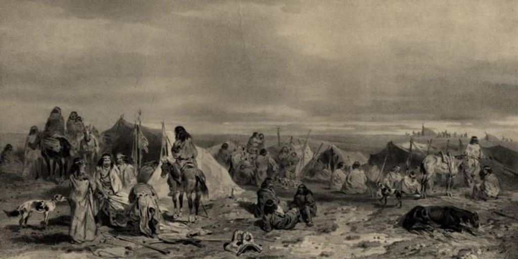 Campement de patagons au havre peckett, 1838