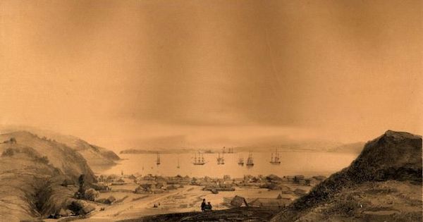 Vue de la rade de Talcahuano, 1838