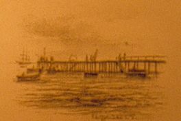 Muelle de pasajeros en Punta Arenas, hacia 1894