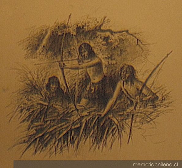 Cazadores onas, hacia 1894