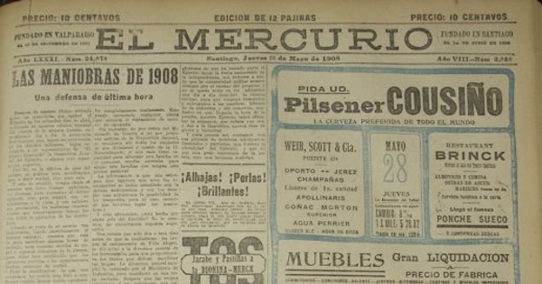 El Mercurio - Memoria Chilena, Biblioteca Nacional de Chile