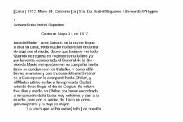 Carta 1813 a Sra. Da. Isabel Riquelme