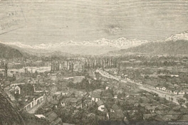 Vista jeneral de Santiago tomada del cerro Santa Lucía