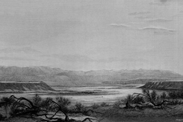 Santa Cruz river, and distant view of the Andes, 1826