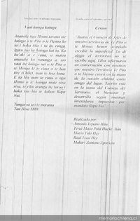 Transcripción del acta de Cesión de Rapa Nui al Estado Chileno, 1888