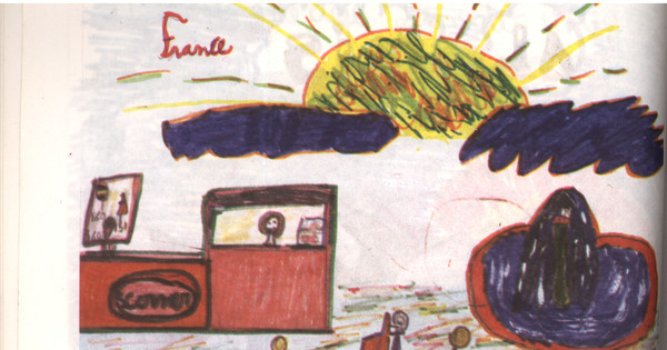 Dibujo de Marión sobre Francia, 8 años, abril de 1989