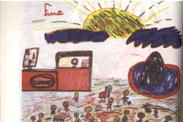 Dibujo de Marión sobre Francia, 8 años, abril de 1989
