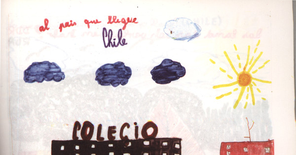 Dibujo de Marión sobre Chile, 8 años, julio de 1989