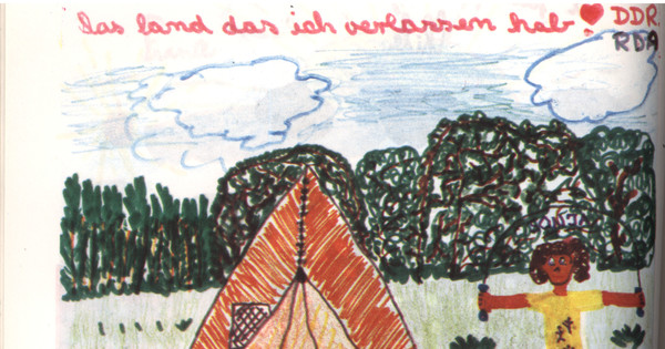 Dibujo de Dominique sobre Alemania, 11 años, mayo de 1989