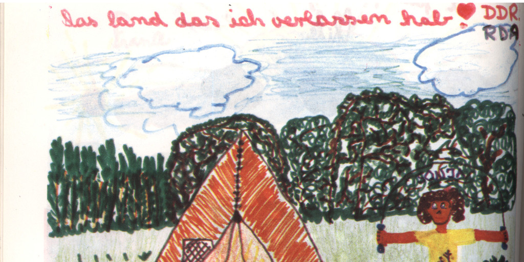 Dibujo de Dominique sobre Alemania, 11 años, mayo de 1989