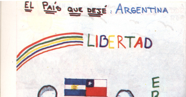 Dibujo de Pablo sobre Argentina, 14 años, marzo de 1989