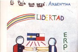 Dibujo de Pablo sobre Argentina, 14 años, marzo de 1989