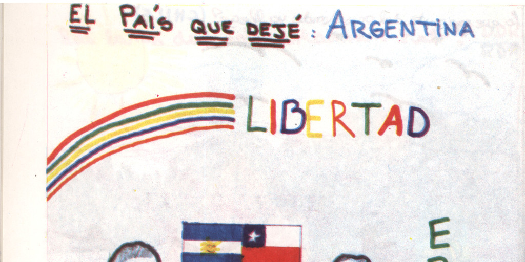 Dibujo de Pablo sobre Argentina, 14 años, marzo de 1989