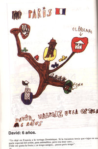 Dibujo de David sobre Francia, 6 años, septiembre de 1988