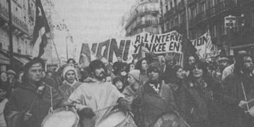 Manifestación de exiliados chilenos