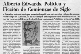 Alberto Edwards, política y ficción de comienzos de siglo