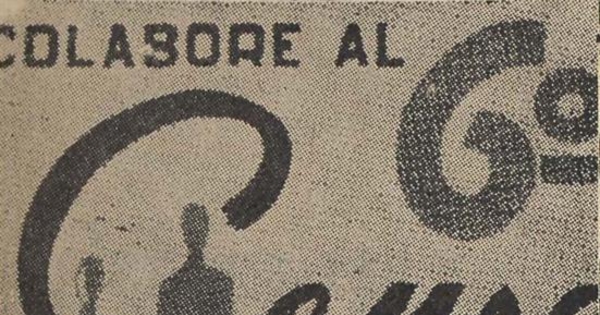 Colabore al 6° Censo de Población : 1950