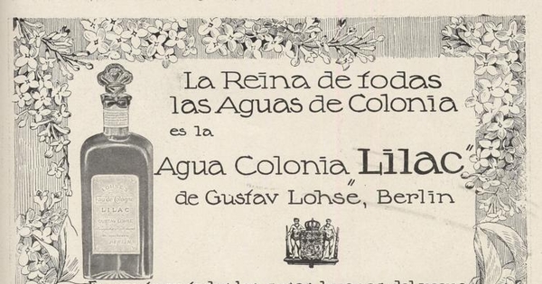 La reina de todas las aguas de colonia es la Agua de Colonia Lilac de Gustav Lohse