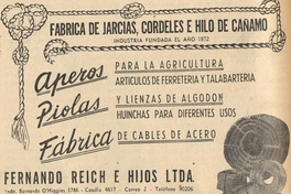 Aperos para la agricultura... piolas y lienzos de algodón...