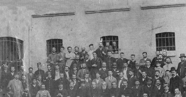 Prisioneros políticos durante la Guerra Civil de 1891, en la cárcel de Valparaíso