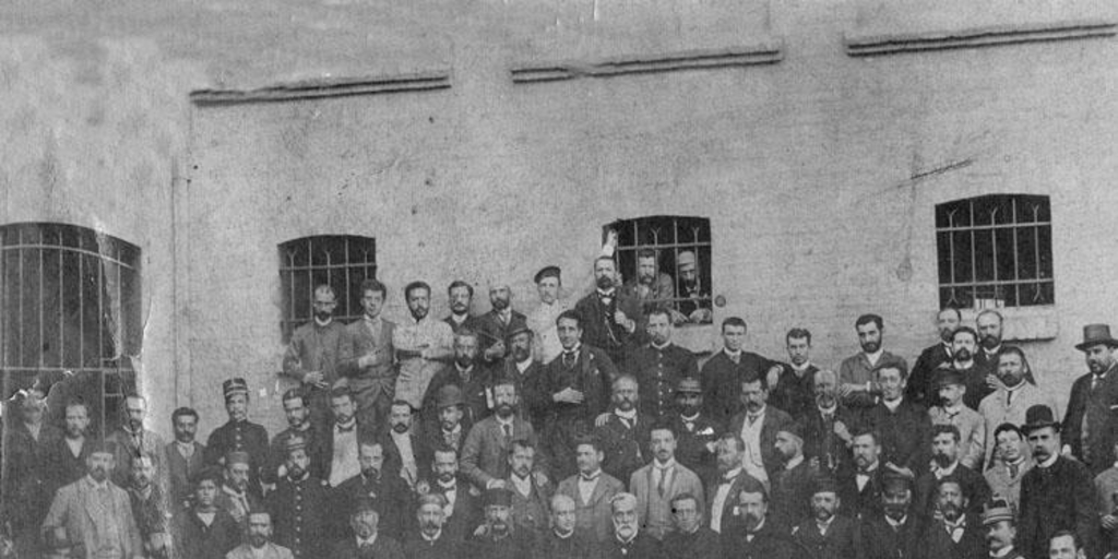 Prisioneros políticos durante la Guerra Civil de 1891, en la cárcel de Valparaíso