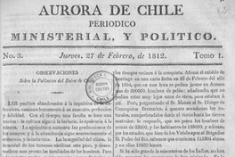 Aurora de Chile, periódico ministerial y político