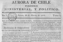 Aurora de Chile, periódico ministerial y político