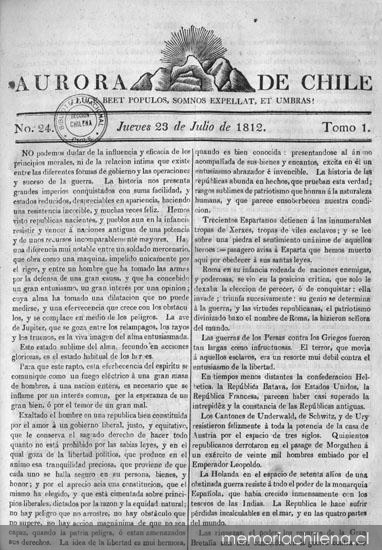 Aurora de Chile, periódico ministerial y político