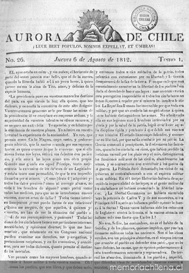 Aurora de Chile, periódico ministerial y político