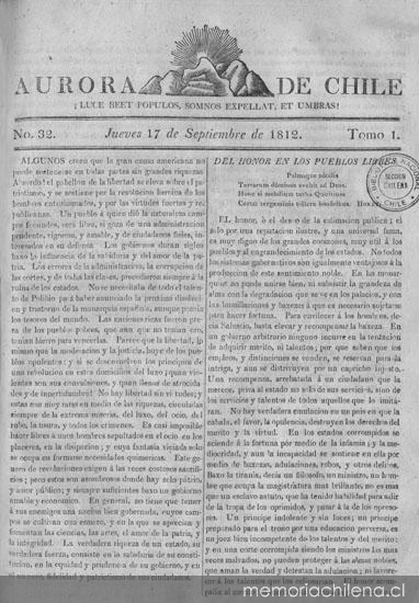 Aurora de Chile, periódico ministerial y político