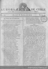 Aurora de Chile, periódico ministerial y político