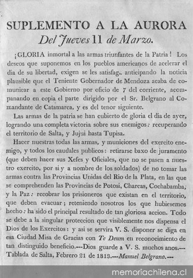 Aurora de Chile, periódico ministerial y político