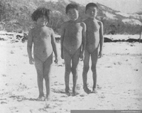 Niños kawéskar, hacia 1945