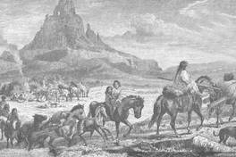 Saliendo del campamento del Mowaish, o Cerro de la Ventana, hacia 1870