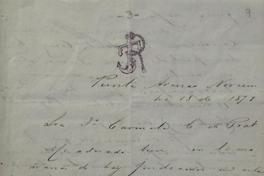 Punta Arenas, 13 de noviembre de 1878 : carta de Arturo Prat a Carmela Carvajal