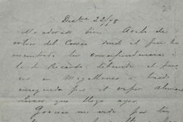 22 de diciembre de 1878 : carta de Arturo Prat a Carmela Carvajal