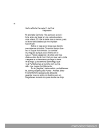 Navegando, 7 de noviembre de 1878 : carta de Arturo Prat a Carmela Carvajal