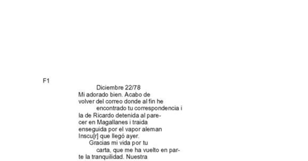 22 de diciembre de 1878 : carta de Arturo Prat a Carmela Carvajal