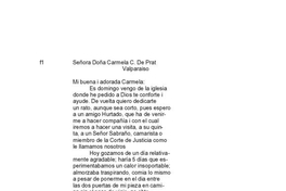 Montevideo, 26 de enero de 1879 : carta de Arturo Prat a Carmela Carvajal