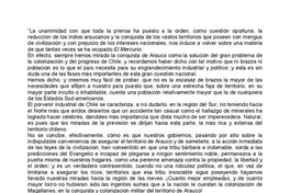 Editorial de "El Mercurio" sobre la ocupación de la Araucanía