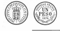 Monedas de Reino de la Araucanía y de la Patagonia : 1874