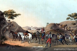 Arrieros transportando minerales, 1824