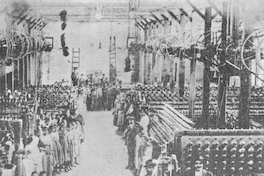 Interior de la fábrica de jarcias de Los Andes, 1922