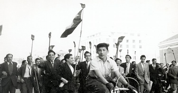 Manifestación a favor de Ibáñez, 1952