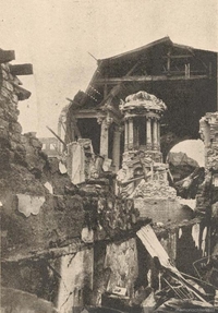 Interior de la Iglesia de la Merced, Valparaíso tras el terremoto de 1906